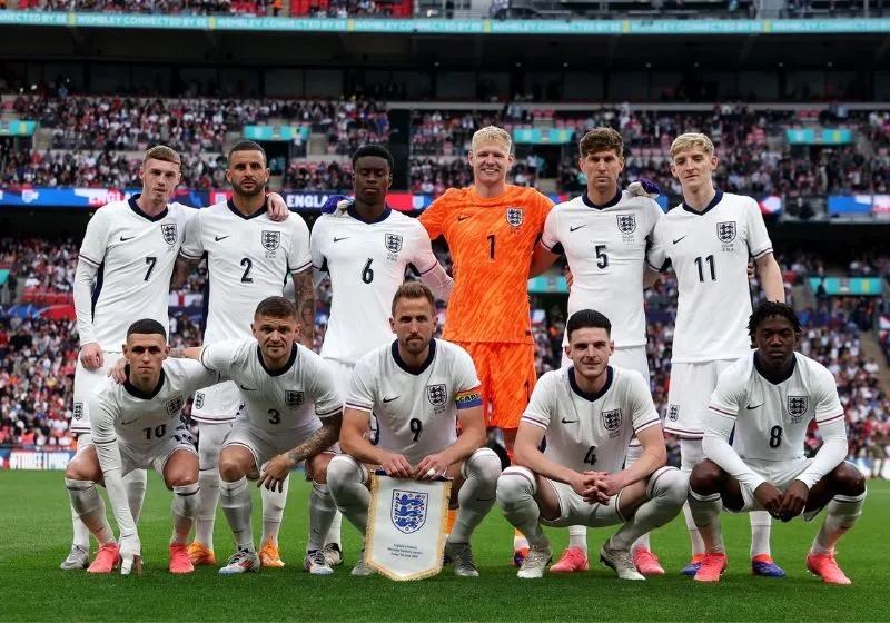 Tuyển Anh ra sân với đội hình mạnh nhất nhưng thất bại 0-1 trước Iceland tại Wembley (7/6/2024).