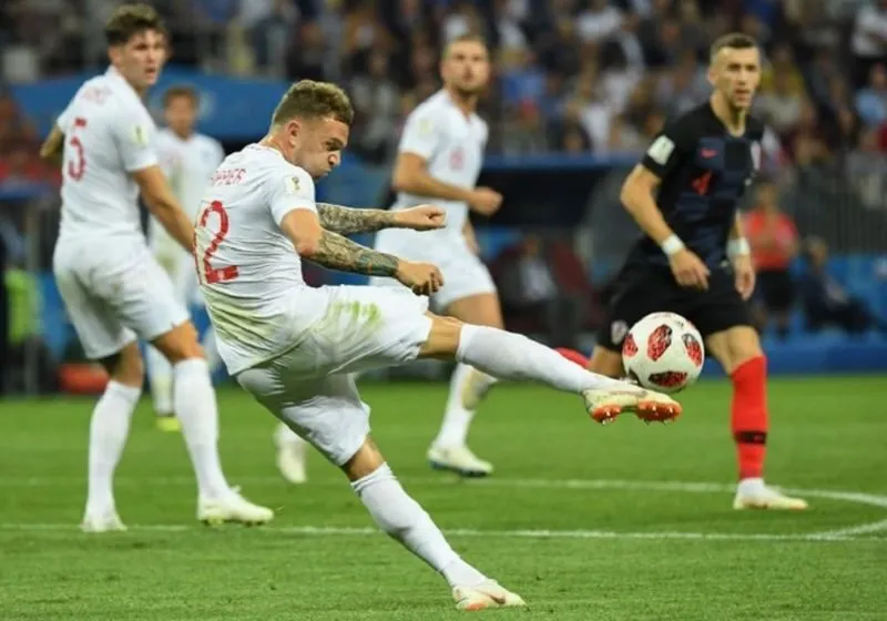 Kieran Trippier ghi siêu phẩm đá phạt vào lưới Croatia tại World Cup 2018.