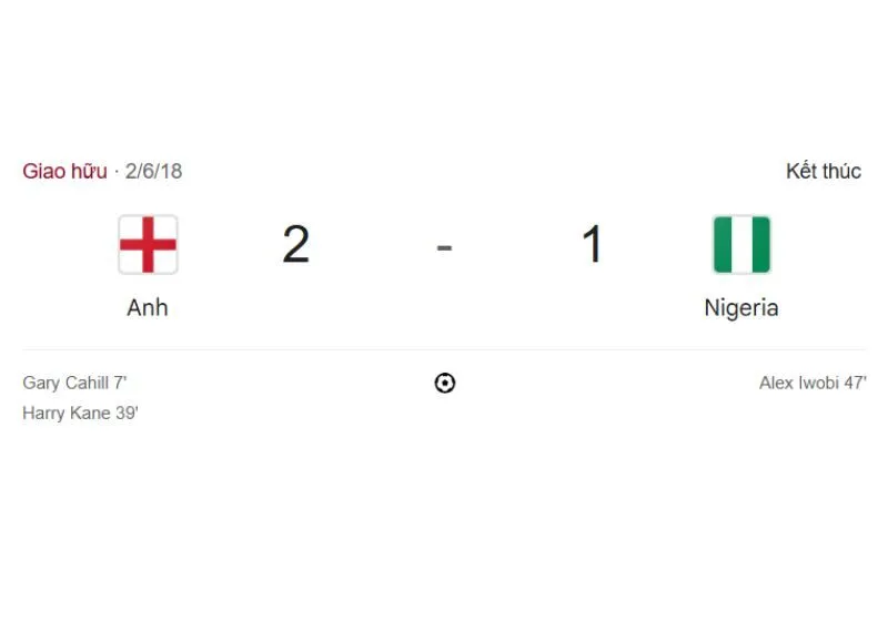 Tóm tắt nhanh trận Anh đá giao hữu Nigeria